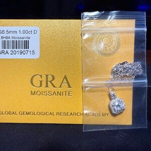 Elegant Silver Moissanite Pendant Necklace